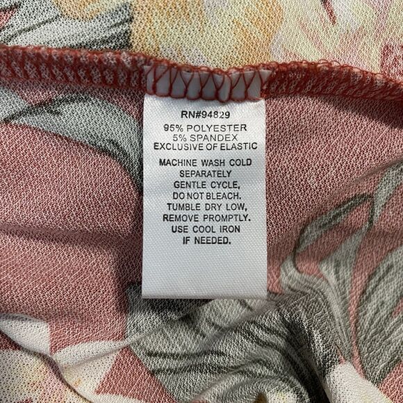 NEW Derek Heart Sleeveless Maxi Dress Coral Tropical Floral Boho Stretch‎ Large - Picture 10 of 10